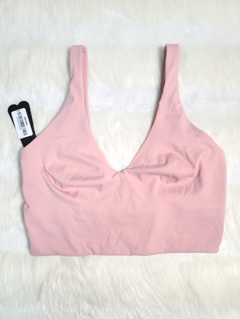 Nike SKIMS Matte V Neck Longline Tank Pink Himalayan Women Medium NEW
